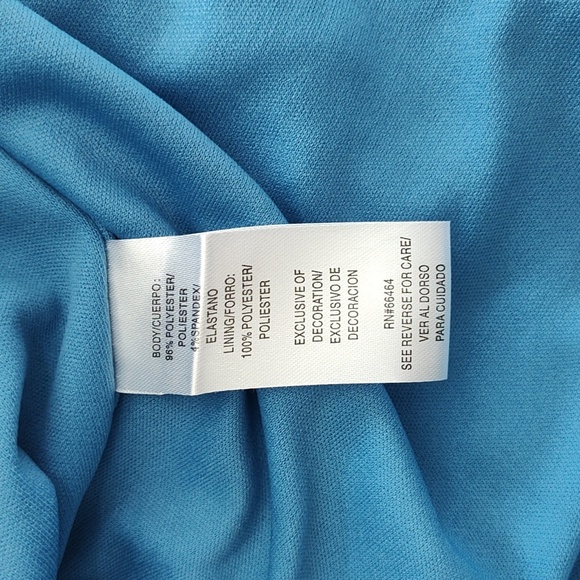 Sandra Darren Sundress Midi Easter Spring Summer Blue & White Flowers Casual - Picture 4 of 12